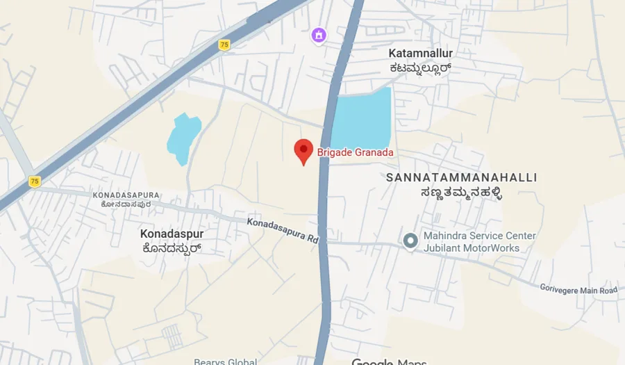Brigade Granada Location Map Whitefield Hoskote Road Sannatammanahalli East Bangalore 560067