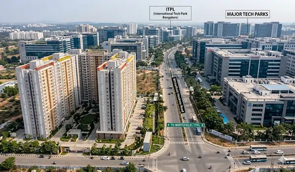 Commuting from Brigade Granada: Proximity to ITPL and Major Tech Parks